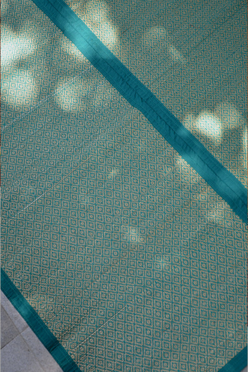 Dharini Madurkathi Floor Mat Teal (3ft x 5ft)