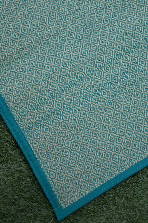 Dharini Madurkathi Floor Mat Teal (3ft x 5ft)