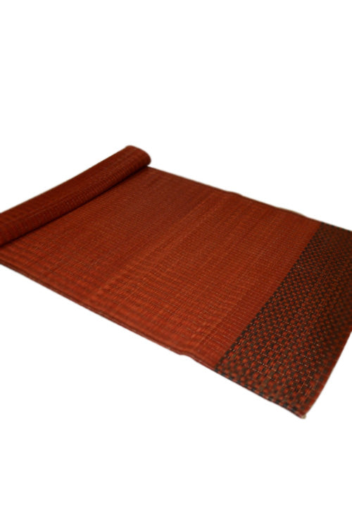 Dharini Madurkathi Floor Mat (3Ft x 6Ft) (Red-Charcoal)