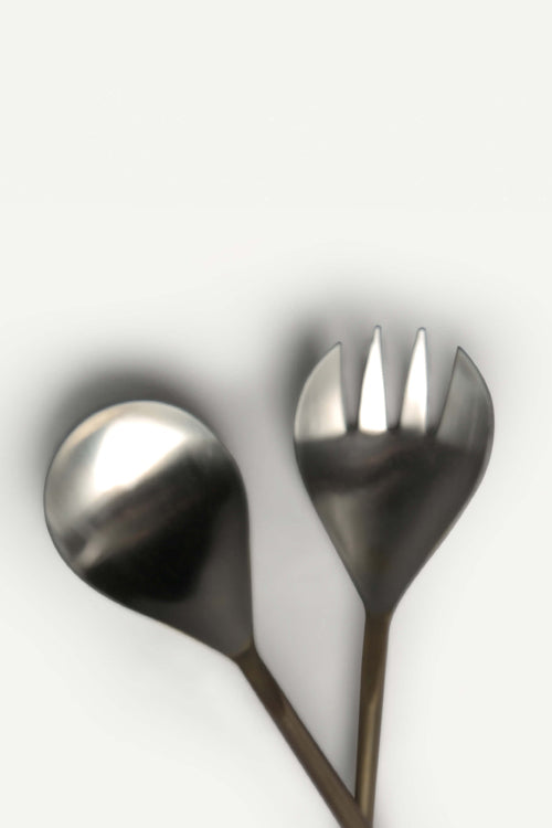 Ikai Asai Brass Salad Serving Set