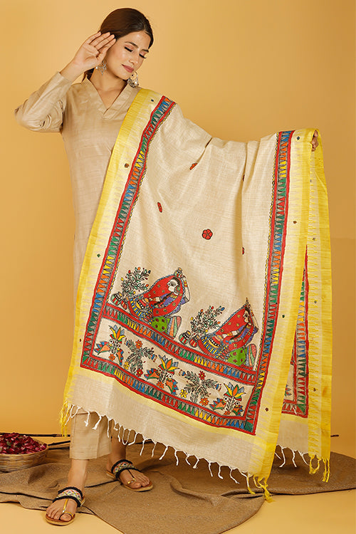 Gopi Pure Cotton Madhubani Dupatta Online