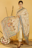 Madhubani Paints 'Mithila Doli' Madhubani Handpainted Pure Handwoven Tussar Silk Dupatta