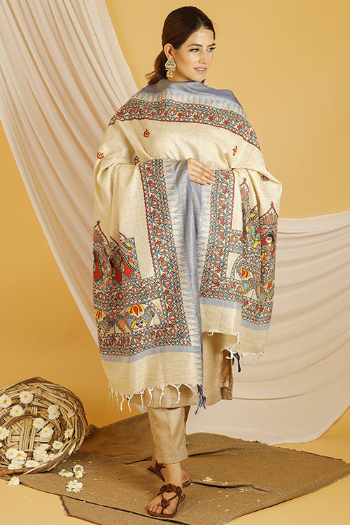 Doli Fish Pure Cotton Madhubani Dupatta Online