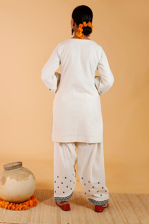 Gubbaro Handpainted Madhubani 'Videha Maithil' Cotton Patiala Pant