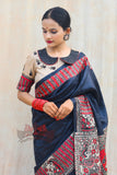 Madhubani Paints Handpainted Madhubani 'Shatakshi' Tussar Silk Blouse