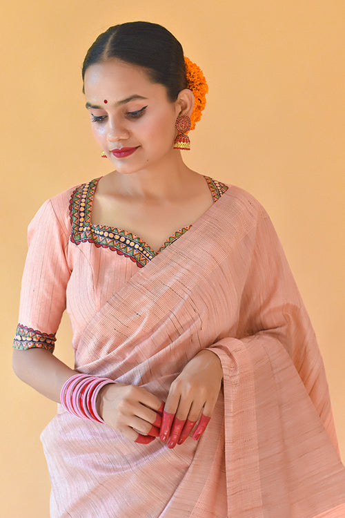 Subah Handpainted Madhubani Chanderi Blouse Gubbaro