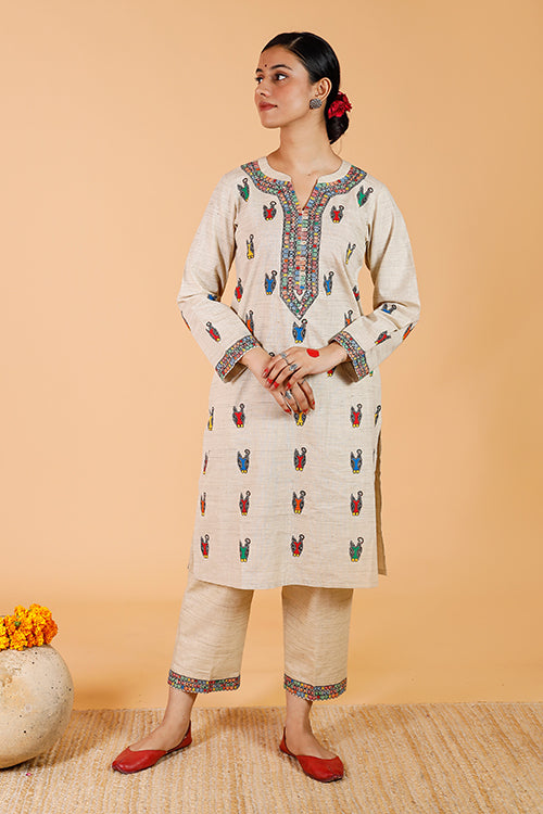 Gubbaro Madhubani Nandi Traditional Cotton Kurta For Women Online