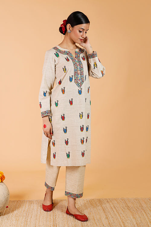 Gubbaro Madhubani Nandi Traditional Cotton Kurta For Women Online