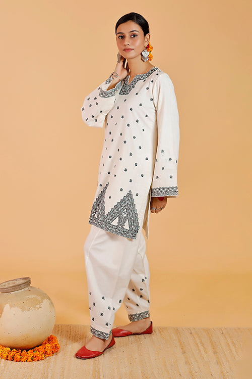 Gubbaro Handpainted Madhubani 'Videha Maithil' Cotton Kurta