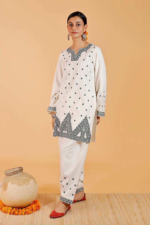 Gubbaro Handpainted Madhubani 'Videha Maithil' Cotton Kurta