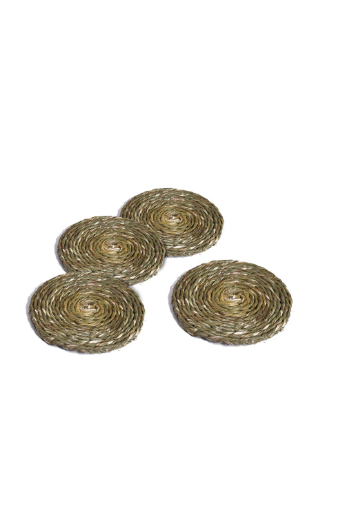 Handmade Sabai Grass Coaster set of 4 (Natural)