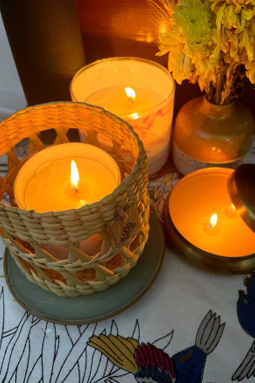 Pine Cone Handcrafted Kauna Candle/ Vase Holder