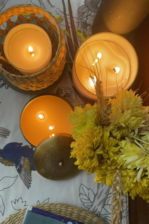 Pine Cone Handcrafted Kauna Candle/ Vase Holder