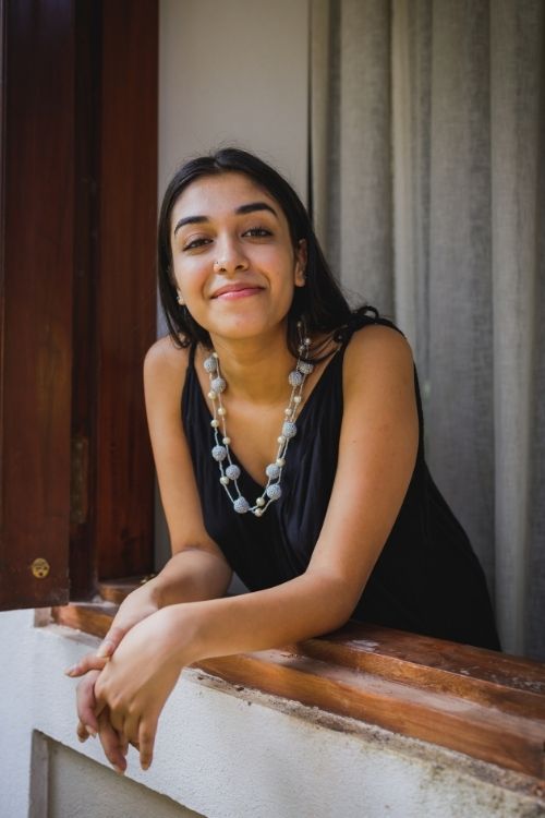 Samoolam Silver Crochet Beads Pearl Necklace