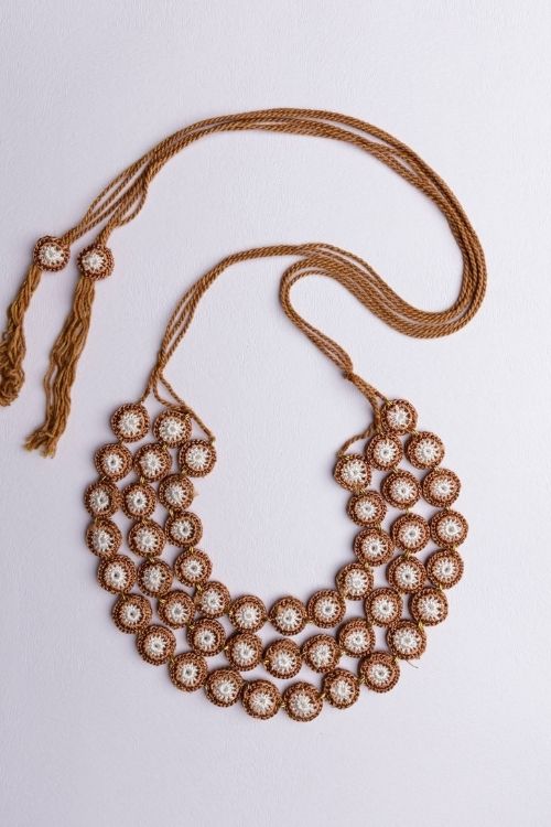 Samoolam Handmade Crochet Mausam Necklace - Earth