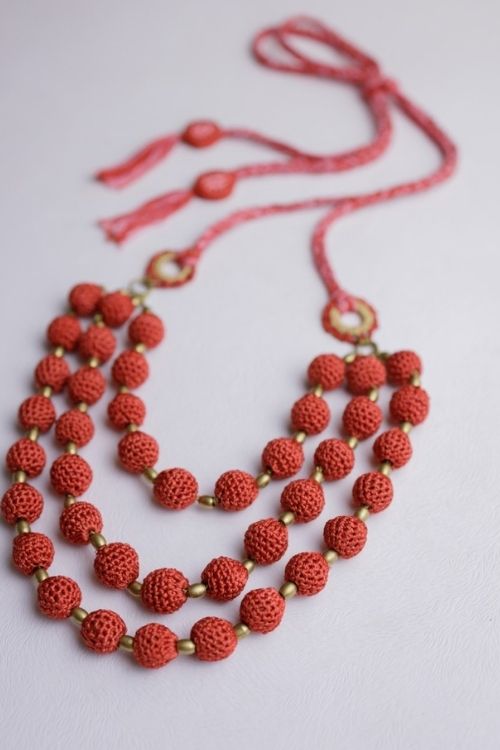 Samoolam " Cheer Neckpiece ~ Blood Red"