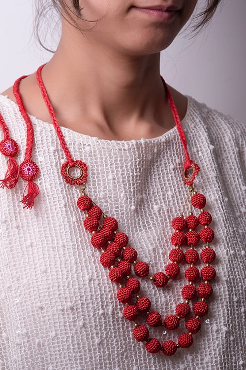 Samoolam " Cheer Neckpiece ~ Blood Red"
