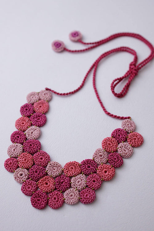Samoolam Handmade Zuri Necklace ~ Pink