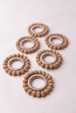 Samoolam Handmade Crochet Ziba Napkin Holders Beige Beads