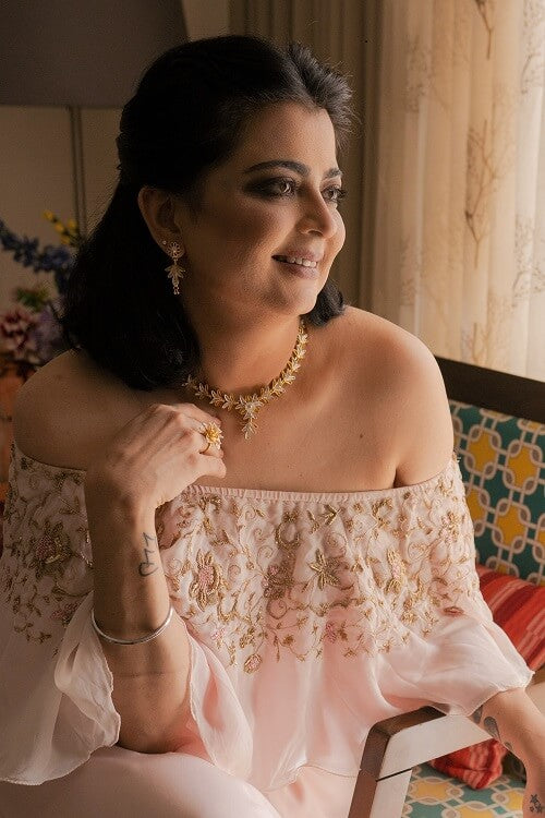 Silver Linings "Blooming Dual Tone" Silver Filigree Necklace