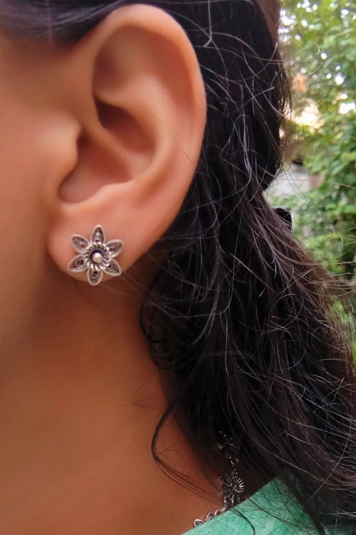 Silver Linings "Periwinkle" Silver Filigree Necklace Set