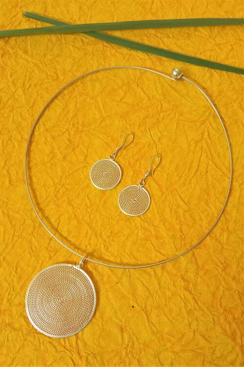 Silver Linings "Moon Hasli" Silver Filigree Necklace