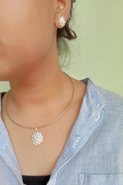 Silver Linings "Gul Hasli" Silver Filigree Necklace