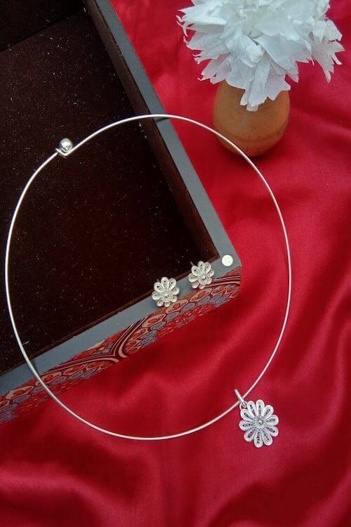 Silver Linings "Gul Hasli" Silver Filigree Necklace