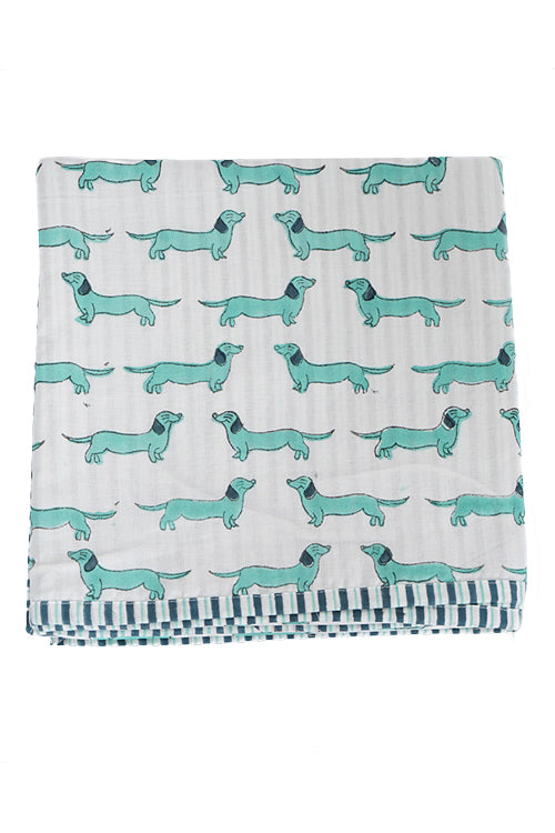 Earthen Nest Kids Dohar Set Green Dog