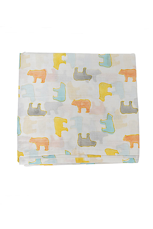 Earthen Nest Kids Dohar Set Polar Bear Multi Print