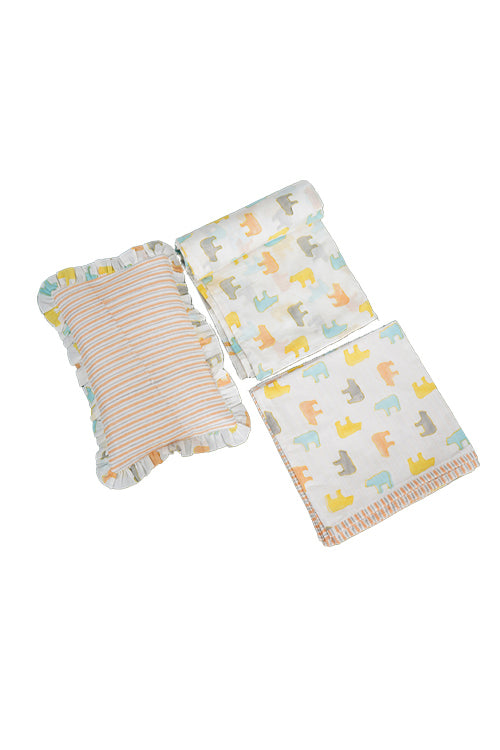 Earthen Nest Kids Dohar Set Polar Bear Multi Print