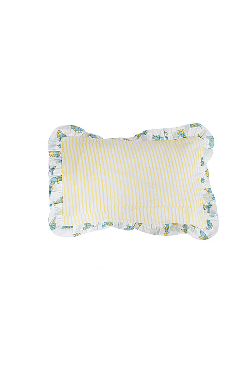 Earthen Nest Kids Quilt Set Blue And Yellow Baby Dino