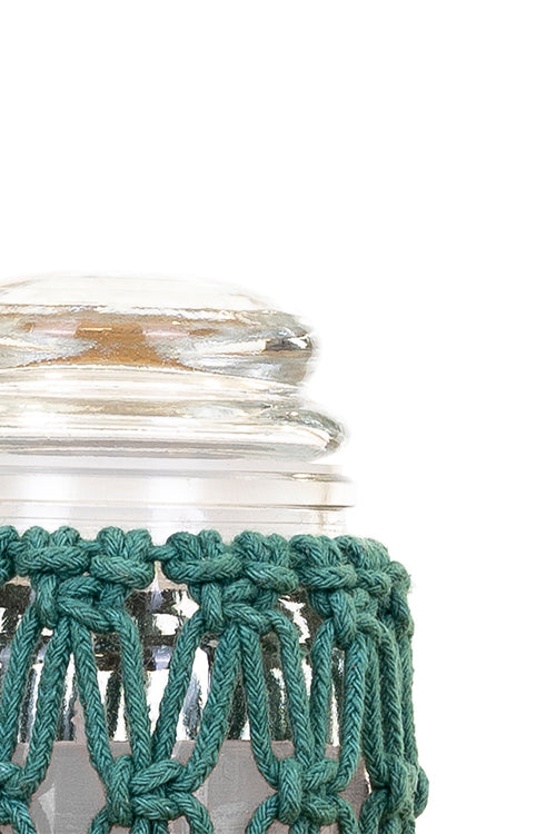 108Knots Criss Cross Hand-Knotted Candle Jar