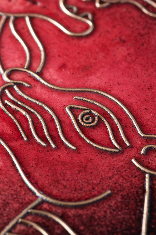 Baaya Design Copper Enamel Animal Series Red Lion 8