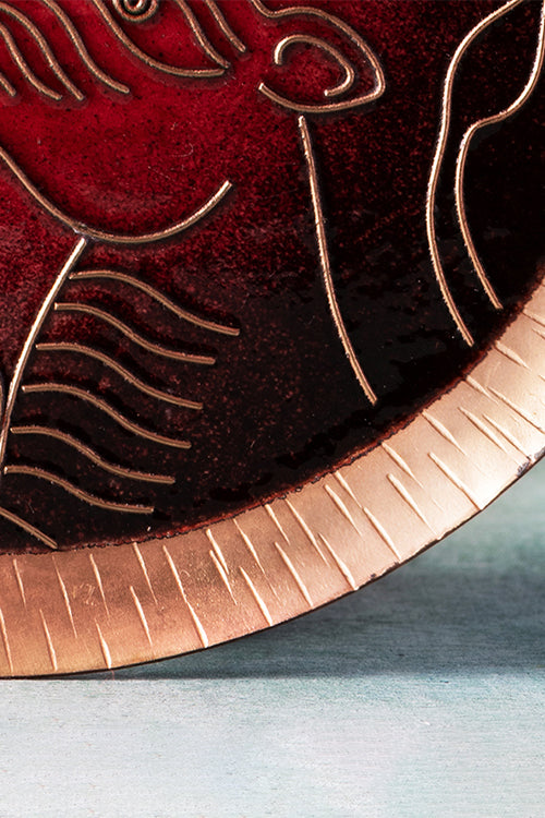 Baaya Design Copper Enamel Animal Series Red Lion 8