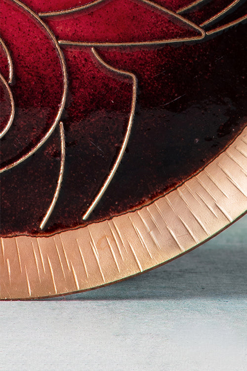 Baaya Design Copper Enamel Animal Series Red Peacock 8