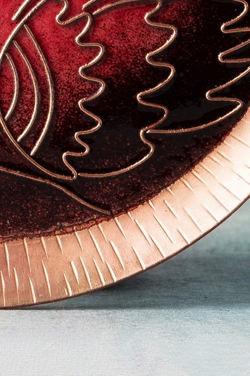 Baaya Design Copper Enamel Animal Series Red Swans 8