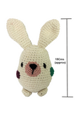 Plumtales "Bunny" Handmade Amigurumi Rattle Toy