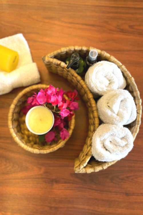 Pine Cone Moonchild- Multi Utility Round And Crescent Shaped Basket Set