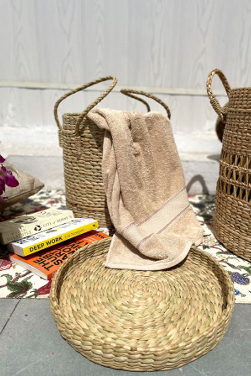 Pine Cone Handcrafted Laundry Basket With Lid 12X12X12