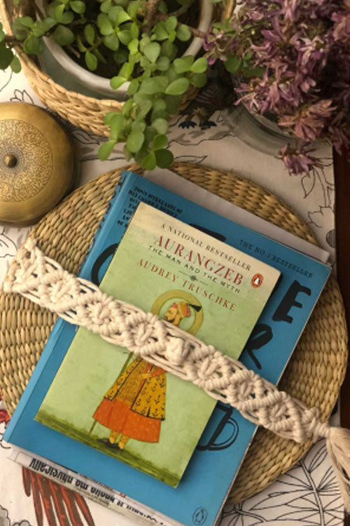 Pine Cone Scandi Boho Macrame Magazine Holder