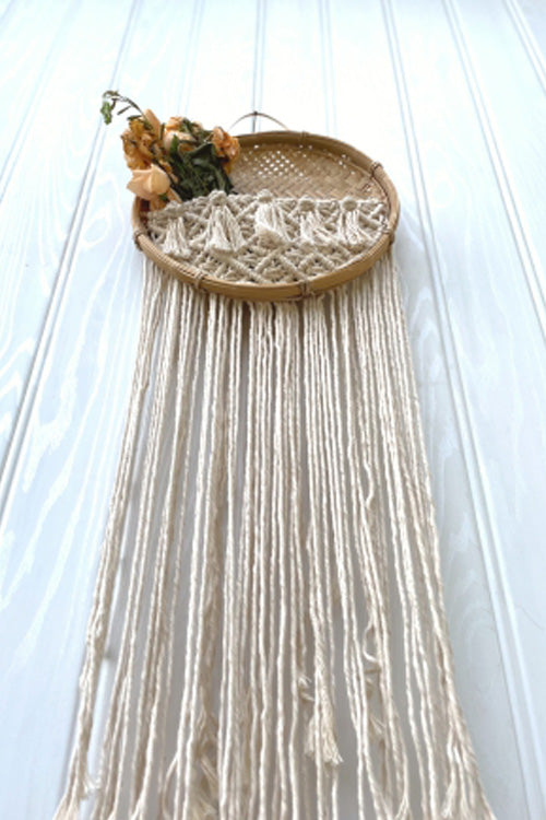 Pine Cone Baans Macrame` Boho Wall Deccor
