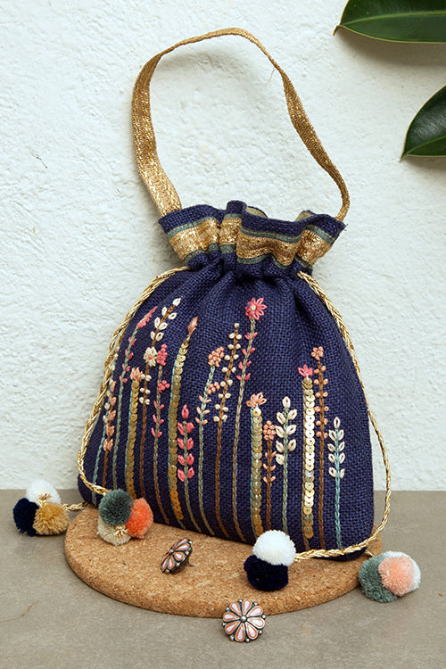 Dhaaga Navy Country Potli