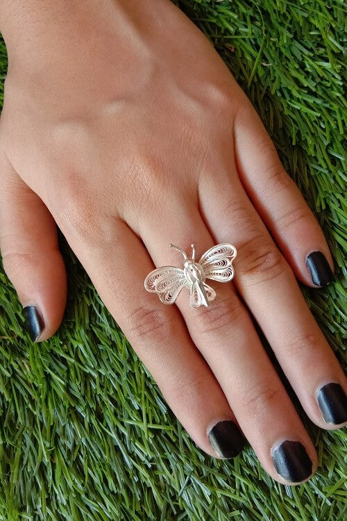 Silver Linings "Titli" Silver Filigree Handmade Ring
