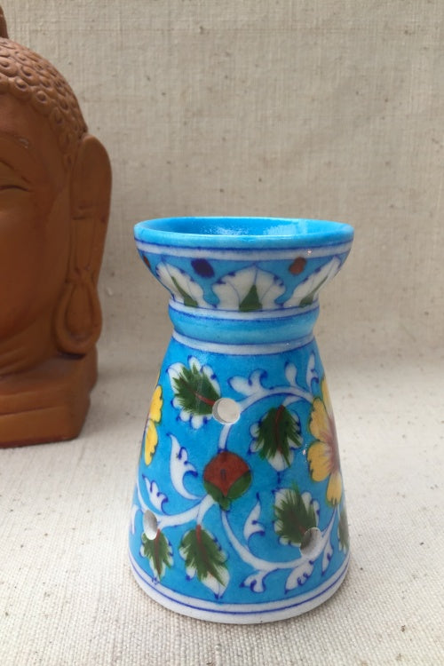 Blue Pottery Handcrafted 'Aroma' Candle Stand-77