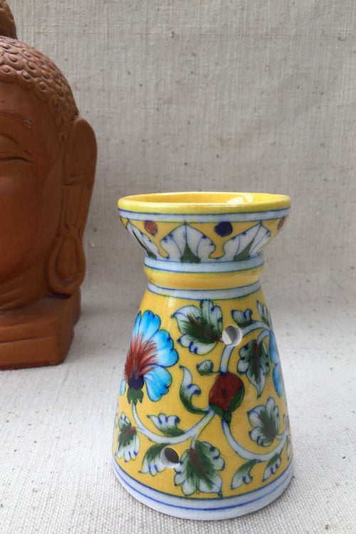 Blue Pottery Handcrafted 'Aroma' Candle Stand-80