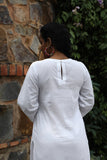 Ishanvi Chikankari Embroidered White Kurta For Women Online