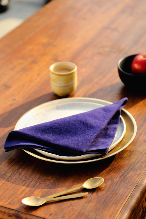 Urvi handwoven ink blue table napkin  (Combo of 5)