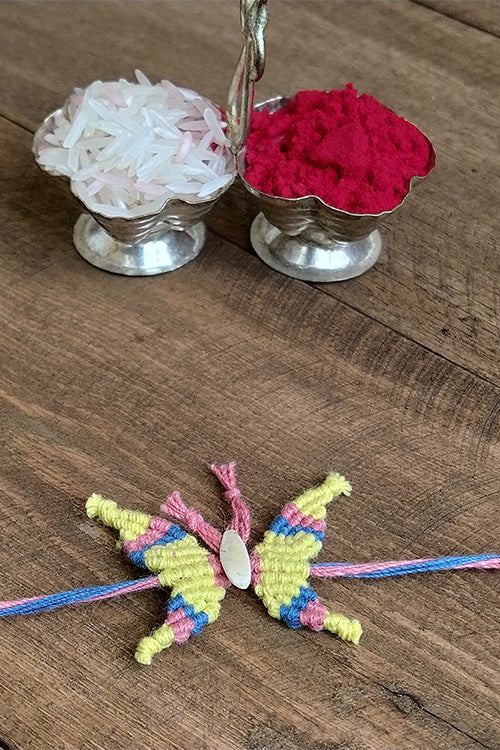 Okhai 'Sarayu' Butterfly Organic Cotton Thread Rakhi