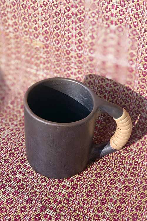 Terracotta by Sachii "Longpi Black Pottery Coffee Mug Large Set of 2"